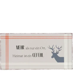 Schild Hirsch Karo, Metallschild Mehr als nur ein Ort..., 40x20cm, Boltze Home Collections