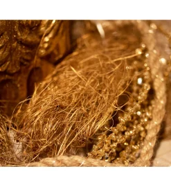 Sisal gefärbt antik gold, 10gr/Beutel