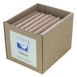 Stabkerze Baumkerze taupe, Wachskerze, 110x13mm, Kerzenfarm Hahn