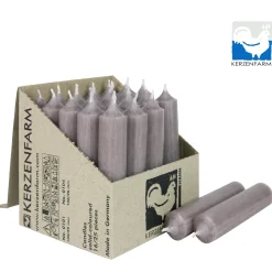 Stabkerze schlamm rustikal, Wachskerze, 100x22mm, Kerzenfarm Hahn