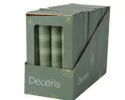 Stabkerze, Spitzkerzen geringelt oder gestreift, 12cm, 4St/Packg