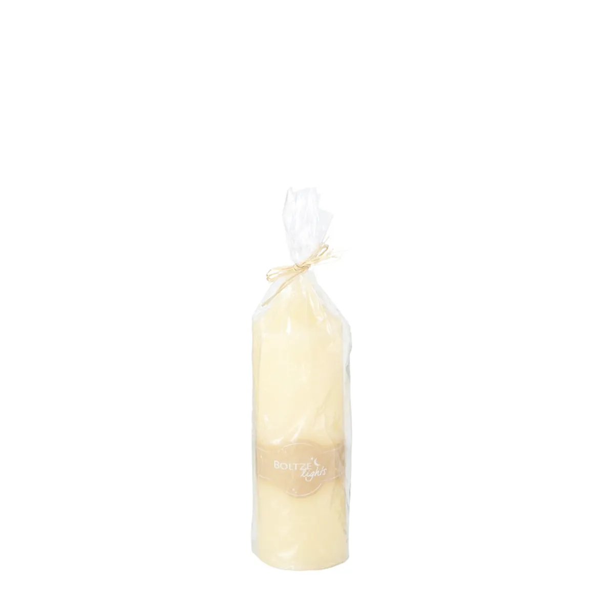 Stumpenkerze Church creme, dicke Kerze Churchcandle creme, 30x9cm, Boltze Home Collections
