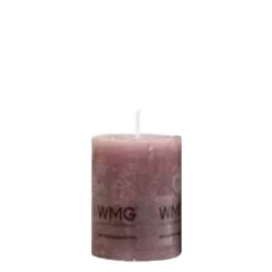Stumpenkerze Rustic Pflaume, Wachskerze, 40x38mm, WMG Grünberger