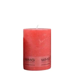 Stumpenkerze Rustic Rot, Wachskerze, 60x60mm, WMG Grünberger