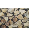 Textil Fußmatte gehacktes Holz, Kaminholz, Holzspalten, 75x50cm, Mars & More