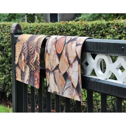 Textil Fußmatte gehacktes Holz, Kaminholz, Holzspalten, 75x50cm, Mars & More