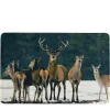Textil Fußmatte Hirsche im Schnee, Hirschrudel, 75x50cm, Mars & More
