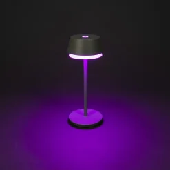 Tischleuchte Lyon grün/grau, 30cm, Konstsmide