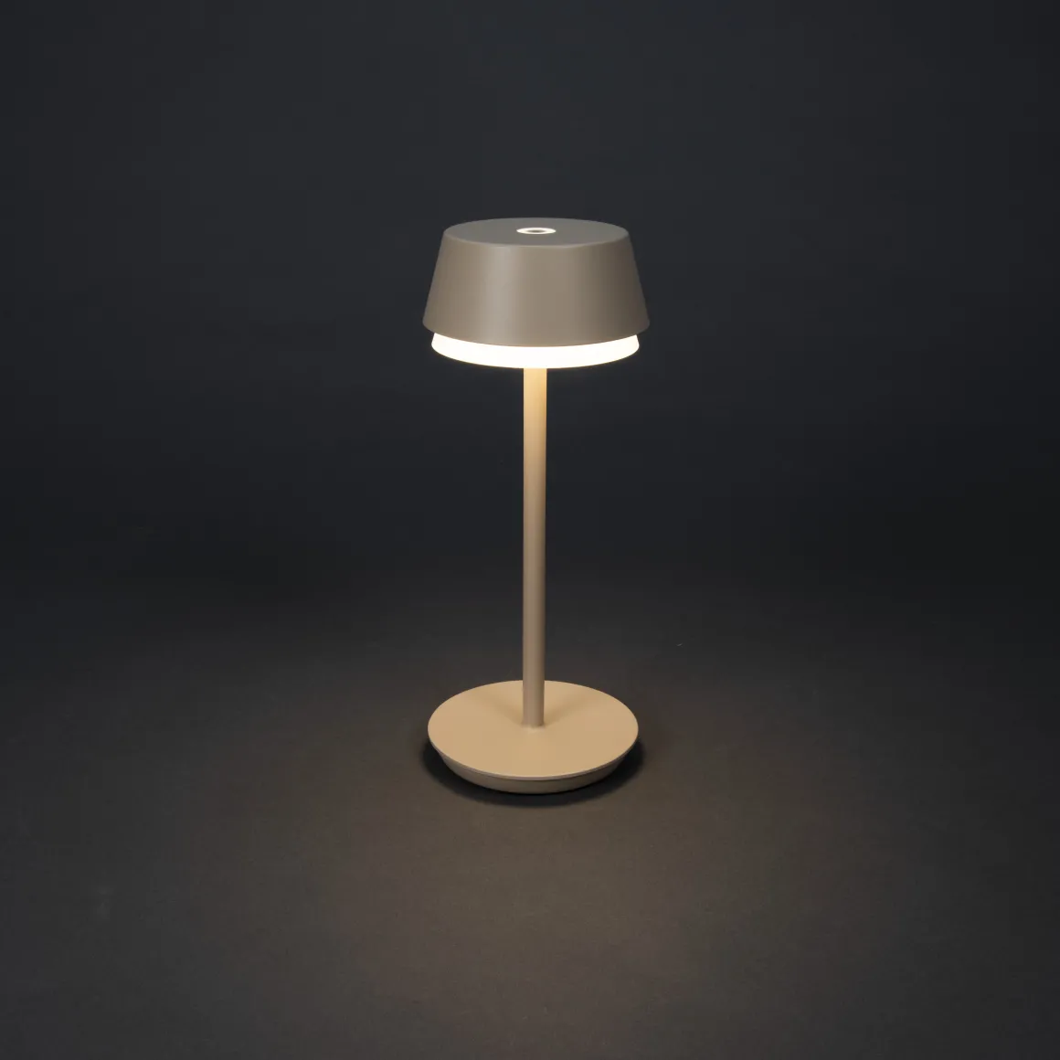 Tischleuchte Lyon sand, 30cm, Konstsmide