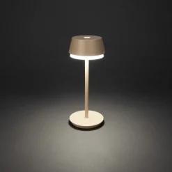 Tischleuchte Lyon sand, 30cm, Konstsmide