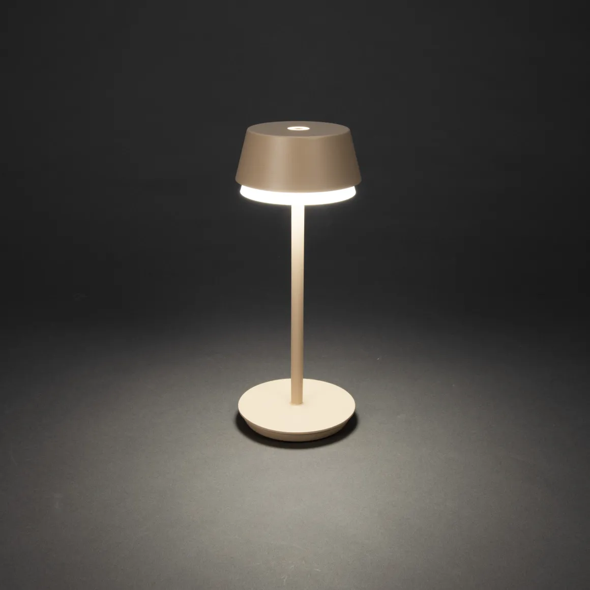 Tischleuchte Lyon sand, 30cm, Konstsmide