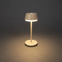 Tischleuchte Lyon sand, 30cm, Konstsmide