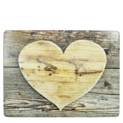 Tischset Herz, Holzherz, 40x30cm, MDF-Kork, Mars & More