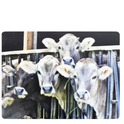 Tischset Kuh, Kälber im Stall, 40x30cm, MDF-Kork, Mars & More