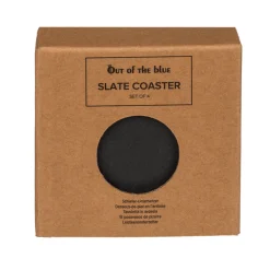 Untersetzer aus Schieferstein, runde Schieferplatten, Set/4, Ø10cm