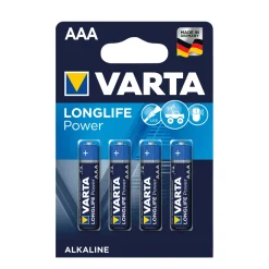 Varta Batterie, Micro AAA, Longlife Power, 4St. im Blister