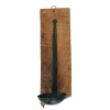 Wandkerzenhalter Kelle used look, Antikes Holzbrett mit Eisenkelle, 47cm