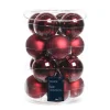 Weihnachtsbaumkugeln aus Glas, ochsenblut glanz/matt, Ø8cm, 16St/Box, Decoris