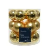 Weihnachtsbaumkugeln aus Glas, gold glanz/matt, Ø4cm, 18St/Box, Decoris
