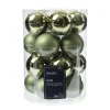 Weihnachtsbaumkugeln aus Glas, rosmaringrün glanz/matt, Ø6cm, 20St/Box, Decoris