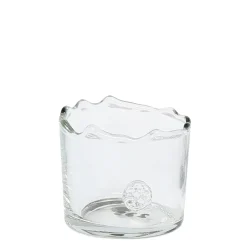 Windlicht Glas Organic mit unregelmäßigem Rand und Button, 6cm, WMG Grünberger