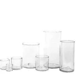 Windlicht Glas Organic mit unregelmäßigem Rand und Button, 10cm, WMG Grünberger