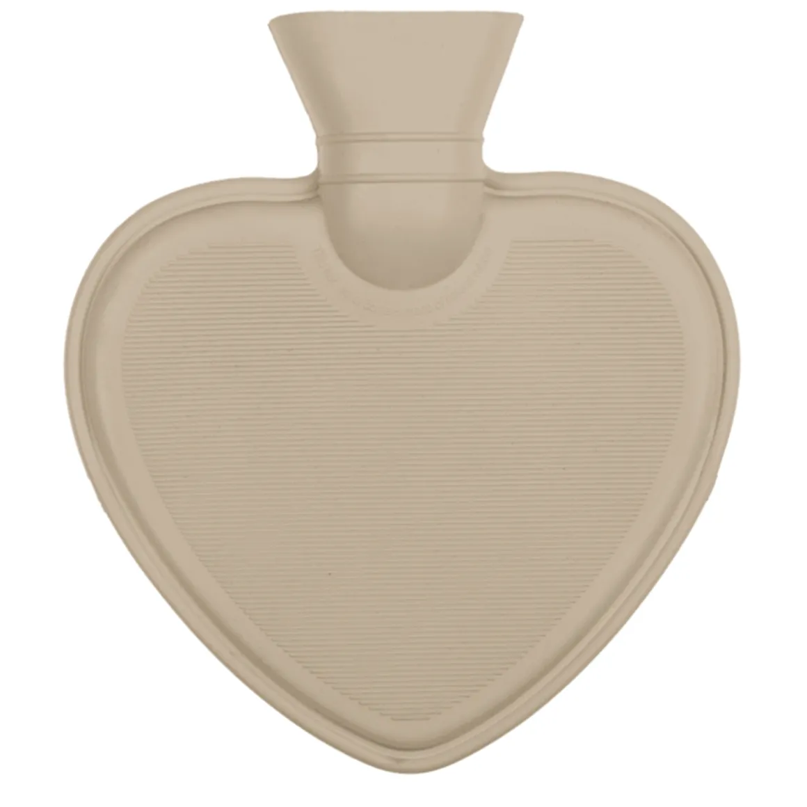 Wärmflasche in Herzform braun-grau, Filzüberzug mit Kordel