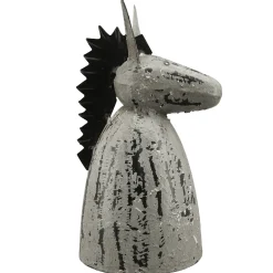 Zaunhocker Bauernhoftier Esel used look, kleiner Metallesel graubraun, 18cm