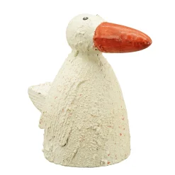 Zaunhocker Bauernhoftier Gans used look, kleine Metallgans creme, 18cm